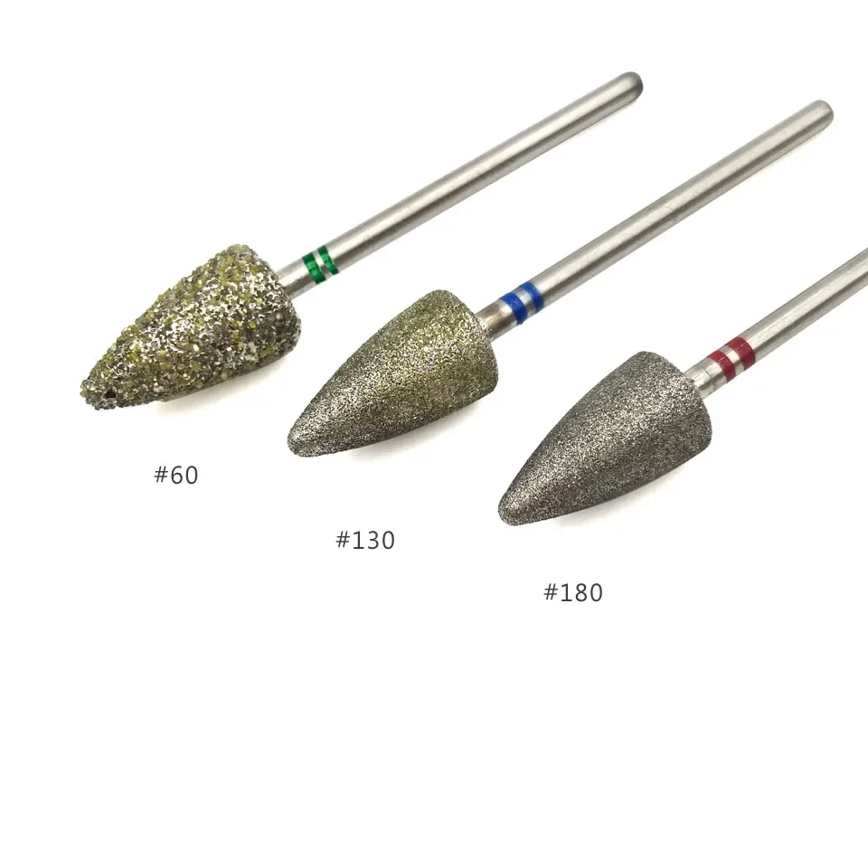 Набор Алмазных Сверл HYTOOS Для Педикюра # 60 130 180 3/32 Дюйма Вращающаяся Электрической