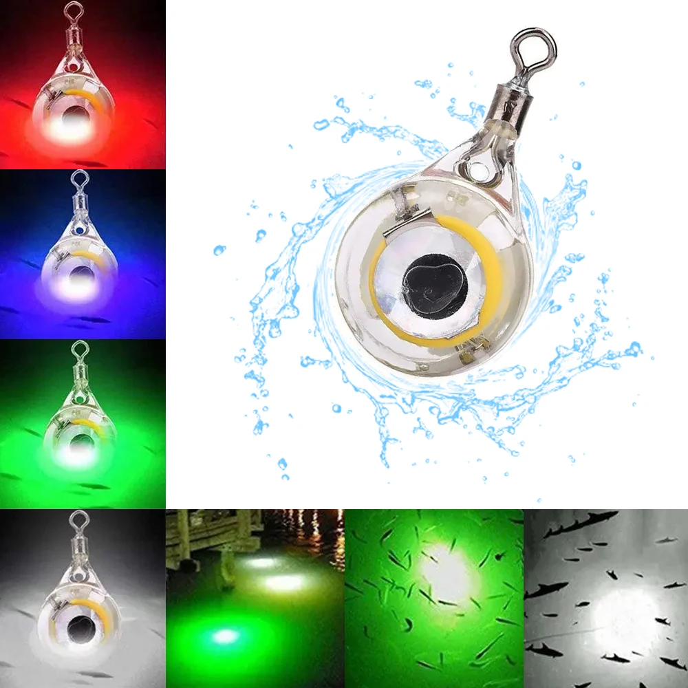 Мини-приманка для рыбалки светящиеся светодиодные фонари водонепроницаемая