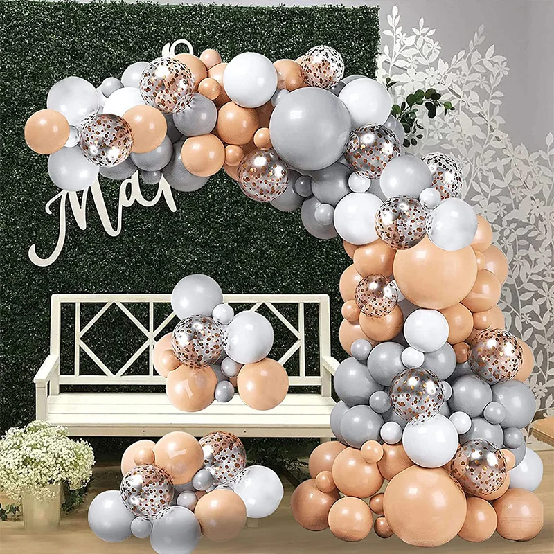 

Hot Pink Balloon Arch Garland Kit Metallic Foil Heart Star For Wedding Decorations Baby Shower Birthday Party Supplies Globos