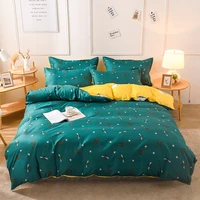 evich idyllic simplicity green and yellow king queen size beddings and bed sets for 3pcs bedroom pillowcase household items
