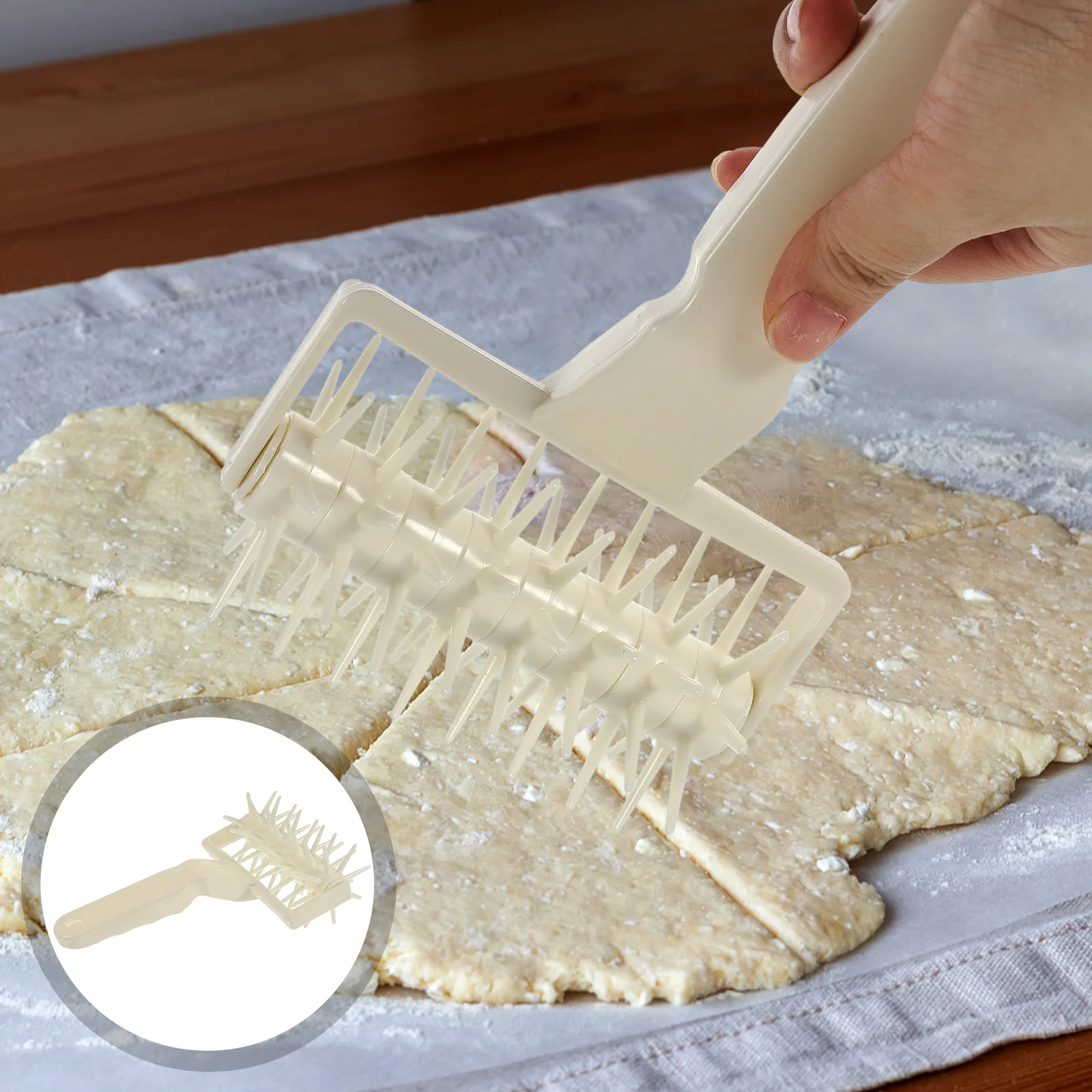 

Needle Punch Cookie Roller Dough Blistering Killer Pizza Hole Puncher Cake Pizza Spike Roller Pp Cookie Docker
