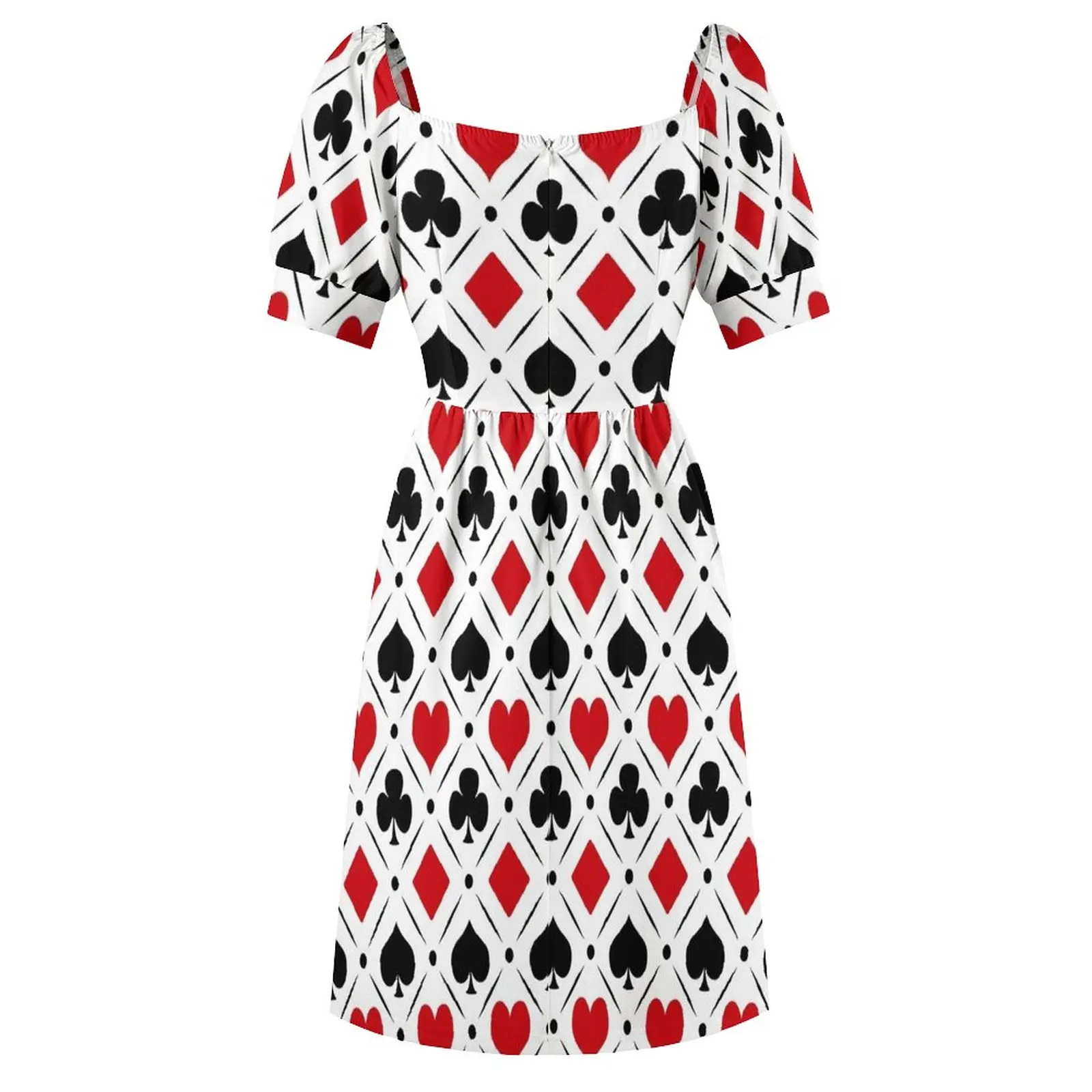 Женский костюм с игральными картами летнее платье символом повседневные платья