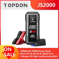 topdon js2000js1200 car jump starter starting device battery power bank 2000a1200a jumpstarter auto buster emergency booster