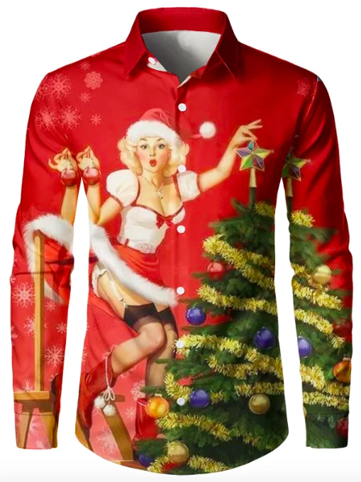 

Men's Music Christmas Holiday Long Sleeve Shirt