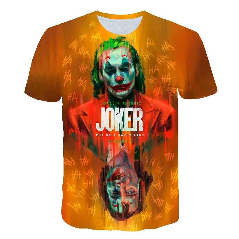 

Oversized t-shirt men's fashion clown 3D printing2022 new summer men's new men's Large o-neck Street short sleeve T-Shirt