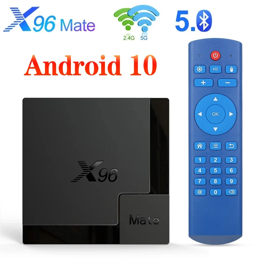 

ТВ-приставка X96 Mate, Android 10, Allwinner H616, 4 + 32/64 ГБ, 2020 ГГц