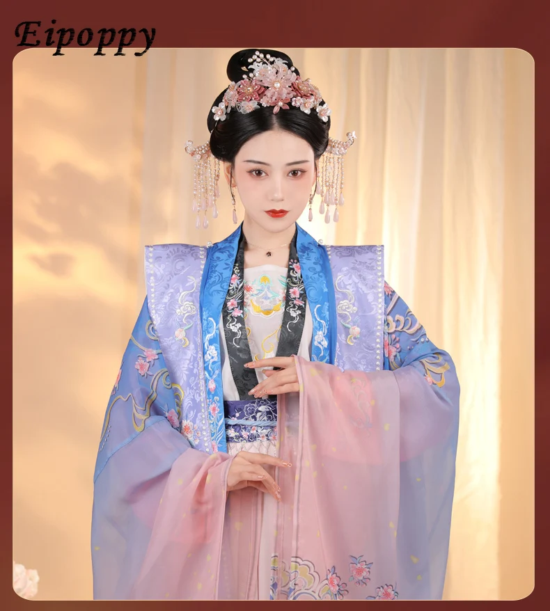 Женская двубортная юбка-халат с талией династии Сун Ся Чан Ханфу