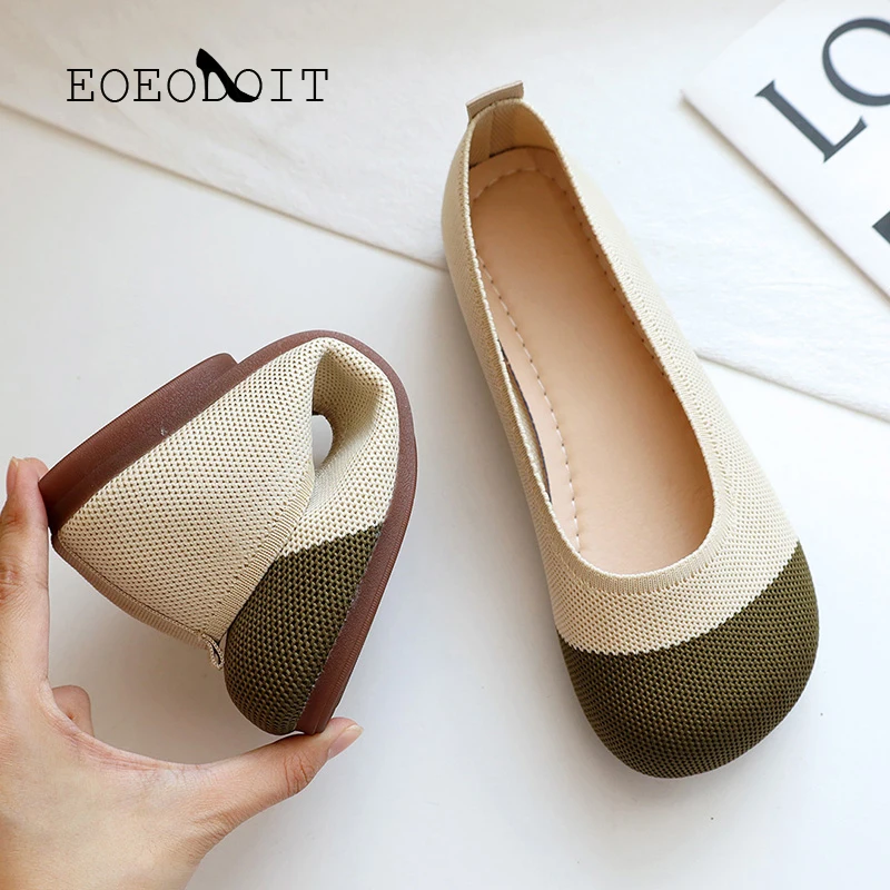 Лоскутные Мокасины обувь на весну-лето балетки женская повседневная плоской