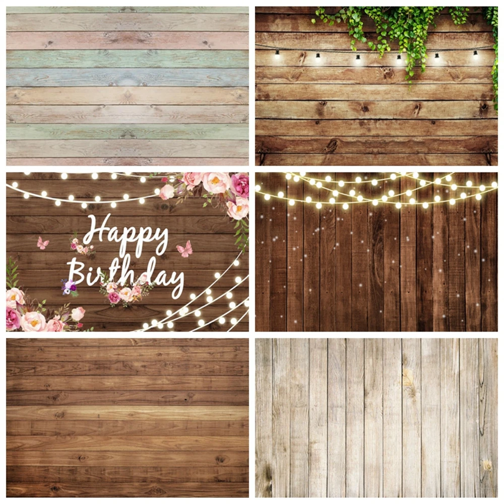 

Vintage Wood Background Retro White Brown Wooden Floor Backdrops for Photography Kids Adult Photo Booth Video Shoot Vinyl Studio