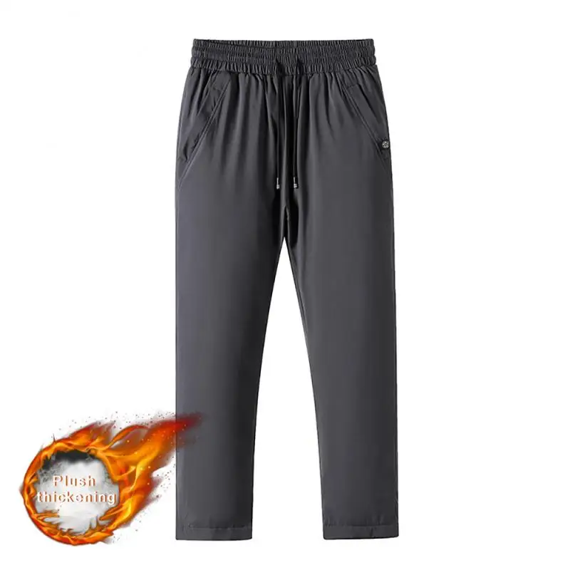 

Водонепроницаемые гусиные брюки, теплые уличные брюки, теплые зимние мужские брюки с подкладкой, пуховая спортивная одежда, мужские брюки, ...