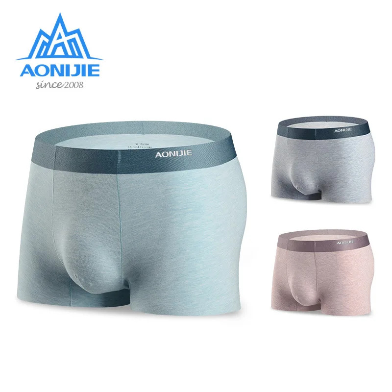 

AONIJIE 3 Packs Quick Dry Men's Sport Performance Boxer Briefs Underwear Micro Modal Silk with Gift Box Sports Wear for Men Gym