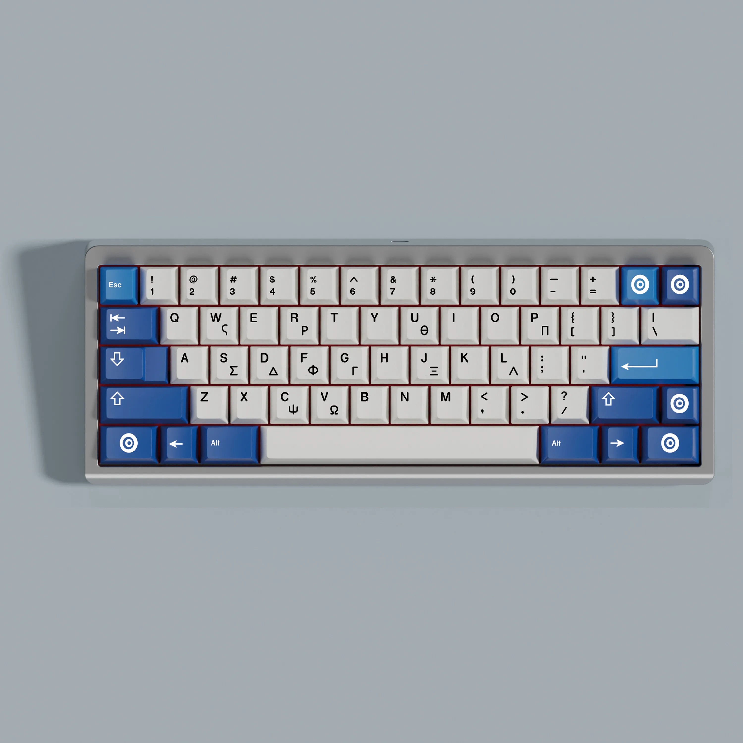 Фото Набор кейкапов GMK Evil Eye Blue White, PBT, сублимационная печать, оригинальные, ручной работы, для механических клавиатур №2