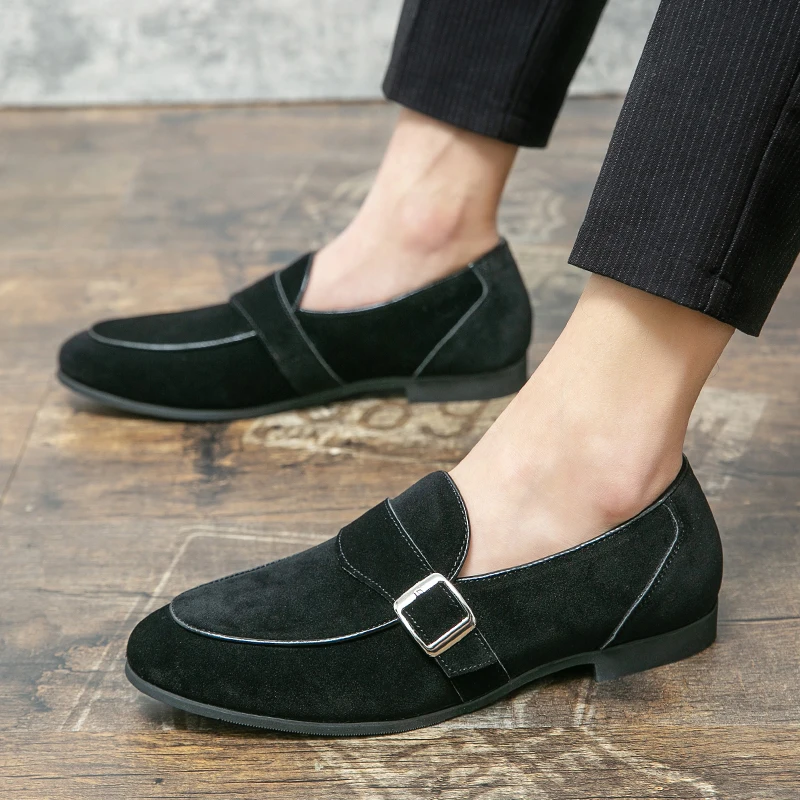 

Мужские замшевые деловые туфли, роскошные лоферы, Брендовые повседневные Мокасины, без застежки, обувь для весны и осени