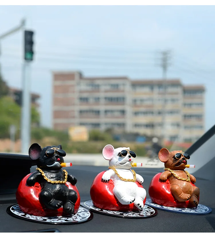 

Akzz Creative Society Dog Car Accessories Bully Dog Smoking Car Personalized Adornment Car Accessories