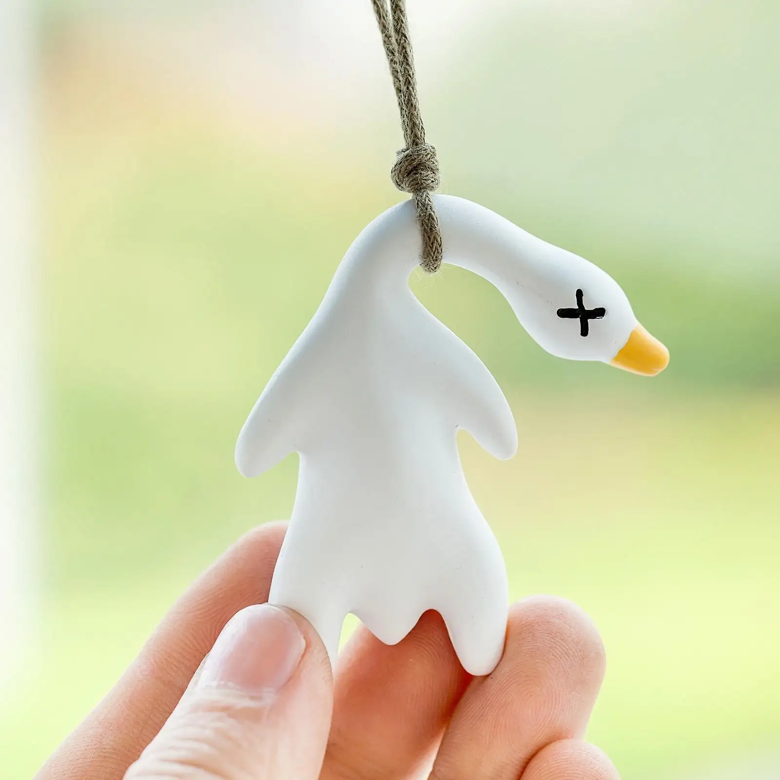 

Cute Anime Car Accessorie Funny Duck Pendant Auto Rearview Mirror Pendant Birthday Gift Auto Decoraction Ornament