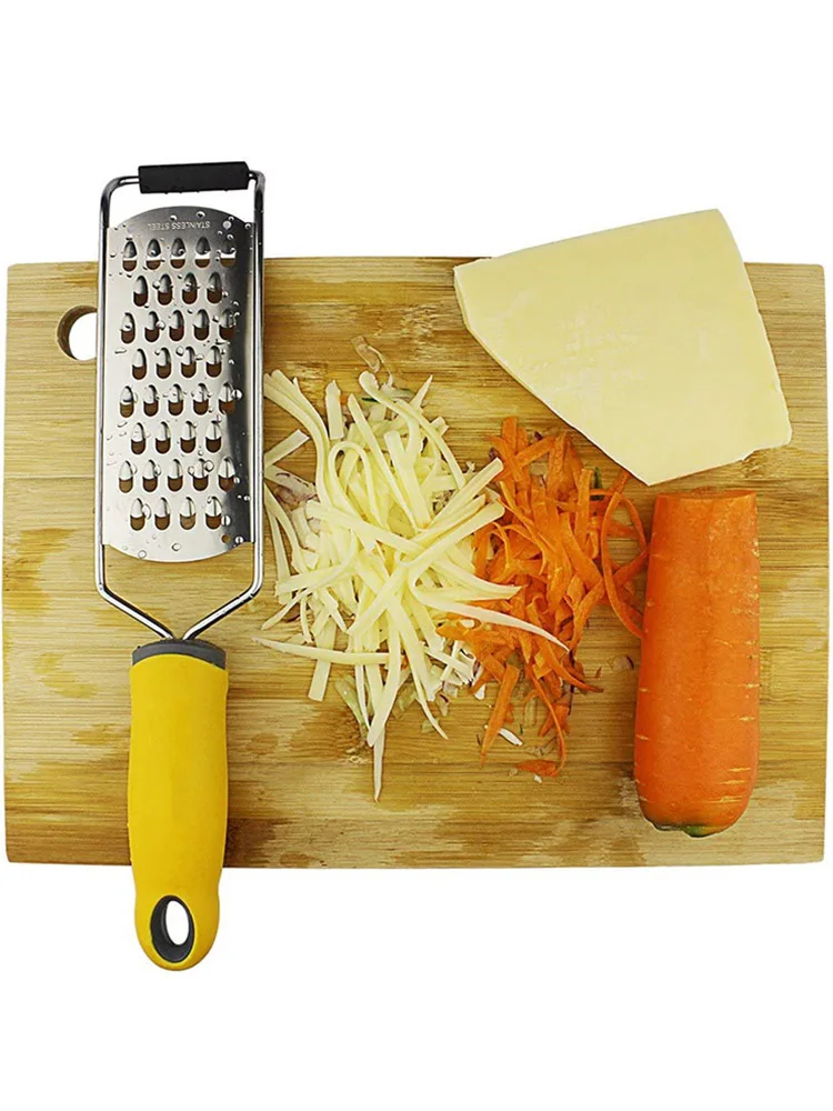 

Кухонная терка для сыра, ручной измельчитель из нержавеющей стали для овощей, лимона, имбиря, чеснока с крышкой для чистки, кухонный инструм...