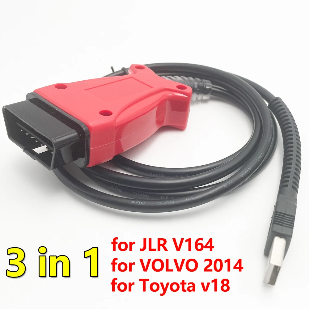 

Чип Atmel для Land Rover для Jaguar для Toyota TIS для Volvo Vida 2014d OBD2 Кабель диагностического сканера J1850 J2534 PK Mini VCI