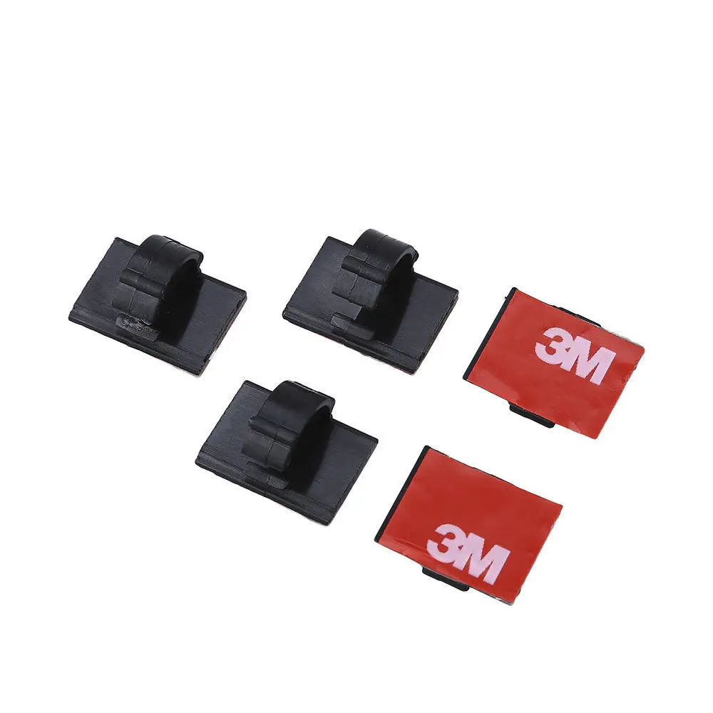 

20Pcs Self-Adhesive For 3M Wire Tie Cable Clamp Clip Holder For Car Dash Camera Wholesale Home Appliance Black Solid Clips