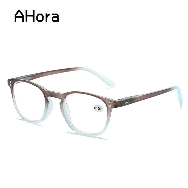 

Очки для чтения Ahora с прозрачными градиентными цветами для мужчин и женщин, модные круглые пресбиопические очки с диоптриями от + 2022 до + 1,0, 4,0