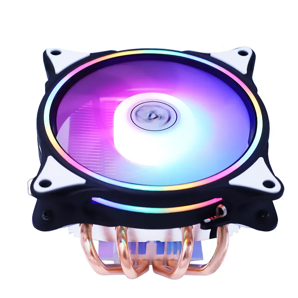 

4 Heatpipes CPU Radiator Cooler 120mm RGB Low Profile Fan PWM 4PIN LGA 775 1155 1150 1151 1200 1366 2011 X79 X99 AM4 Ventilador