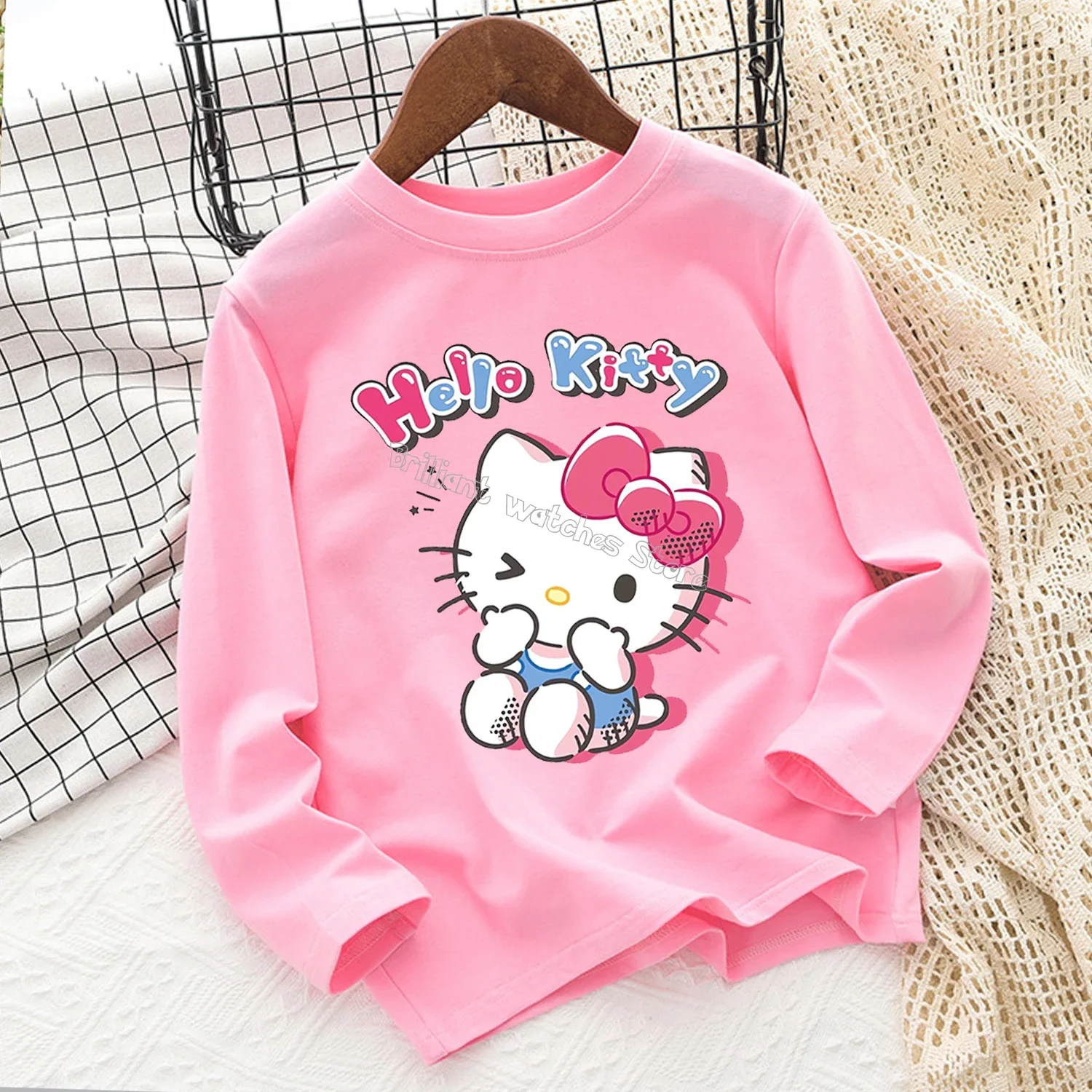 Детская футболка с длинным рукавом Hello Kitty