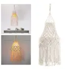 Ручная вязка макраме Лампа Тень гобелен хлопковая веревка в современном стиле Бохо для спальни домашний декор для спальни гостиной комнаты