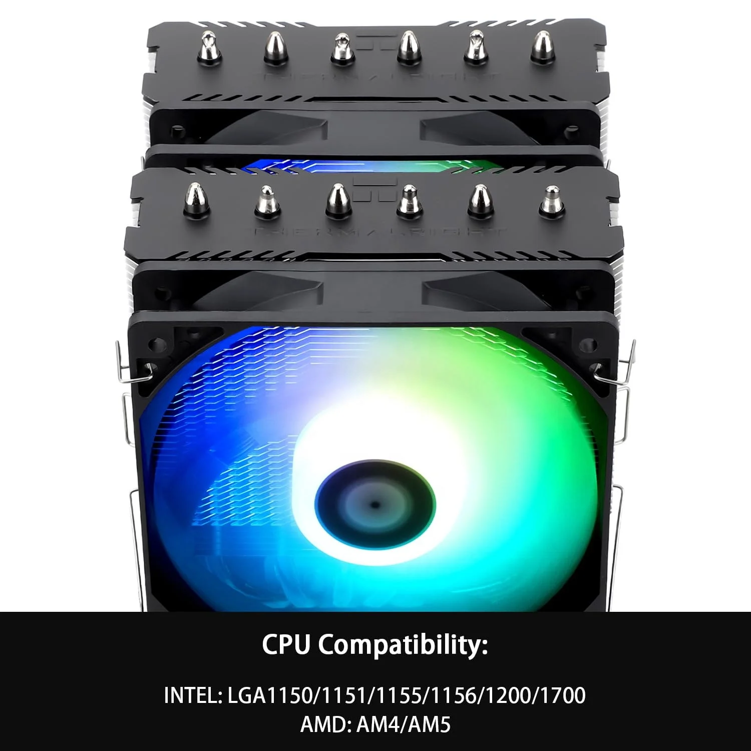 Фото Кулер для процессора Thermalright Peerless Assassin 120 SE ARGB с 6 тепловыми трубками, двумя вентиляторами PWM и технологией AGHP для компьютеров №5
