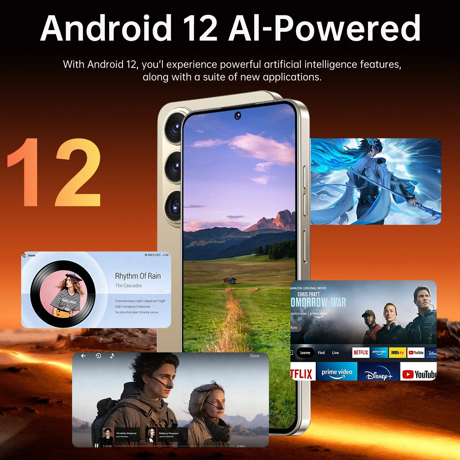 Фото Смартфон IVMI XS26 Ultra на Android 12, экран 6.56 дюймов, 4+32 ГБ, 8+16 МП, 4000 мАч, с поддержкой Google Play Store, Face ID, мобильный телефон. №4