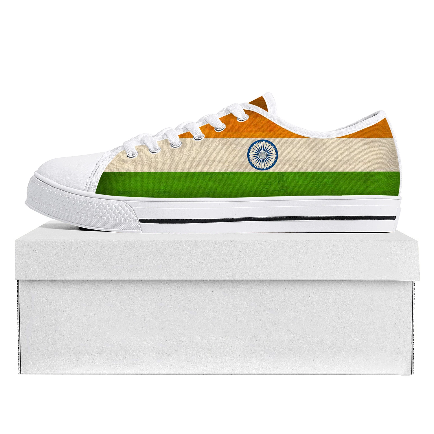 

Низкие высококачественные кроссовки с индийским флагом, мужские и женские холщовые кроссовки для подростков, повседневная обувь для пар, обувь на заказ