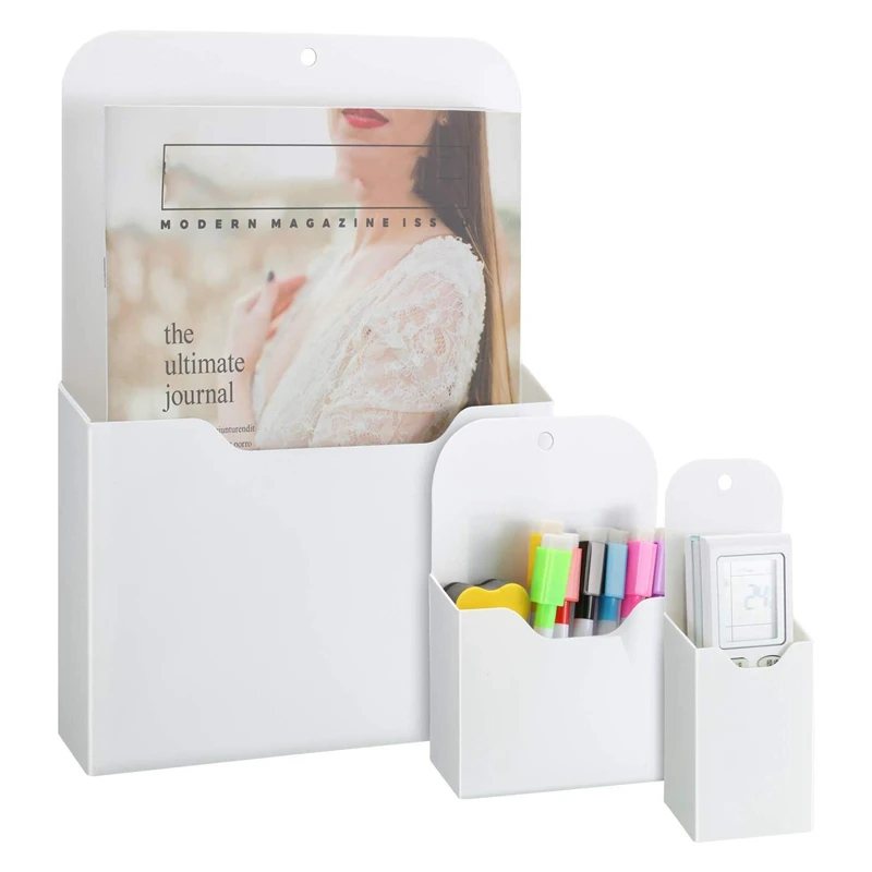

3 Pack Magnetic File Holder, Large Size Refrigerator Storage Pocket For Class Whiteboard, Office, Refrigerator, Locker