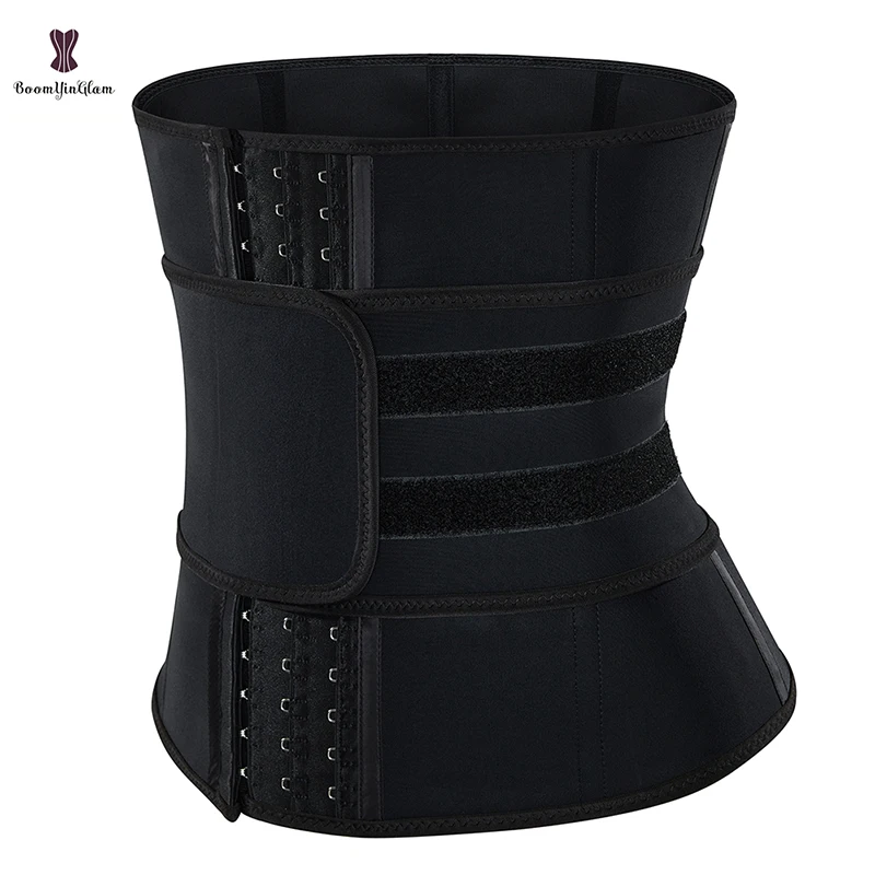 Plus Size Women Shapers 9 Steel Boned Underbust Corset 3 Hook Wasit Trainer Belt Sweat Waist Cinchers