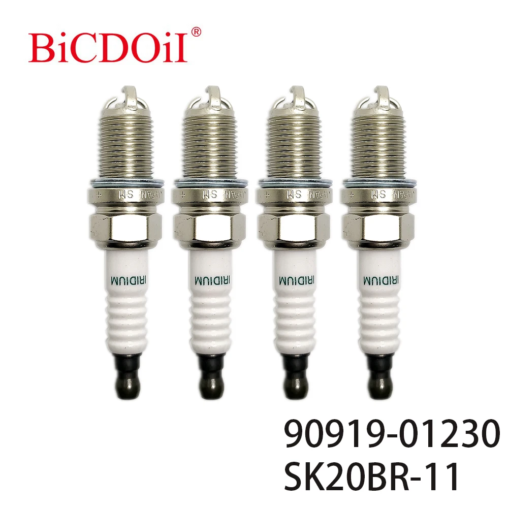 

4Pcs/6Pcs 90919-01230 SK20BR11 Iridium Spark Plug For Toyota Avensis RAV4 Verossa T25 X11 AZT250 ZAT251 90919-01226 9091901230