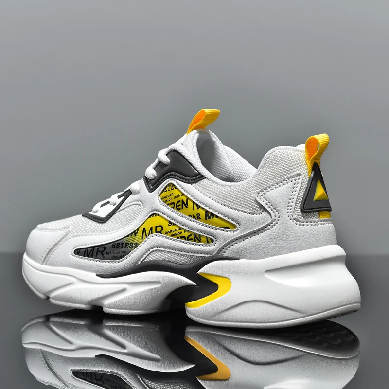 

New Men's Sneakers Brand Mens Light Breathable Casual Shoes Outdoor Shoes Running Fashion Lace Up Male Shoes Large Size 39-45