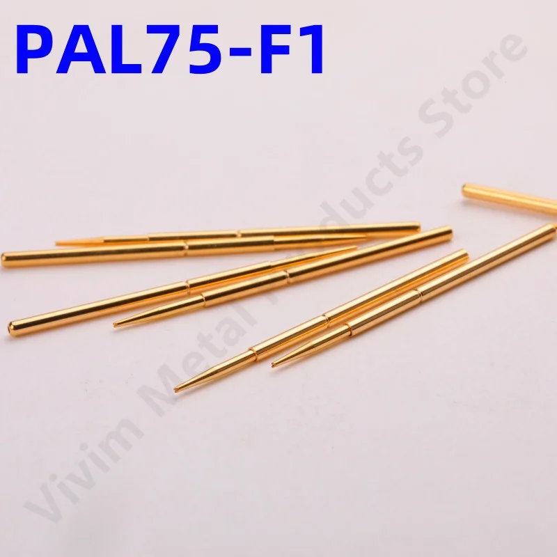 

20/100 шт. PAL75-F1 Пружинный тестовый щуп PAL75-F Тестовый инструмент 33,35 мм 1,02 мм Золотой игольчатый наконечник 0,74 мм Pogo Pin PL75-F PL75-F1