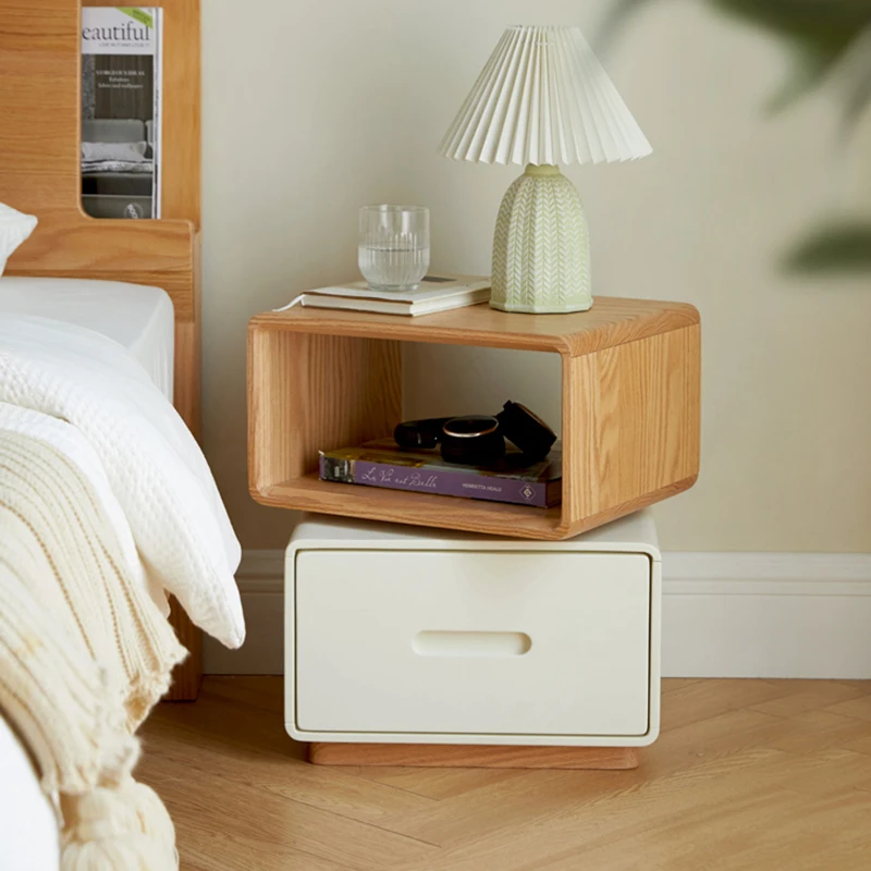 

Storage Bedroom Nightstands Mobile Camping Unique Wood Study Coffee Bedside Tables Shelves Computer Nachttische Furniture HY50