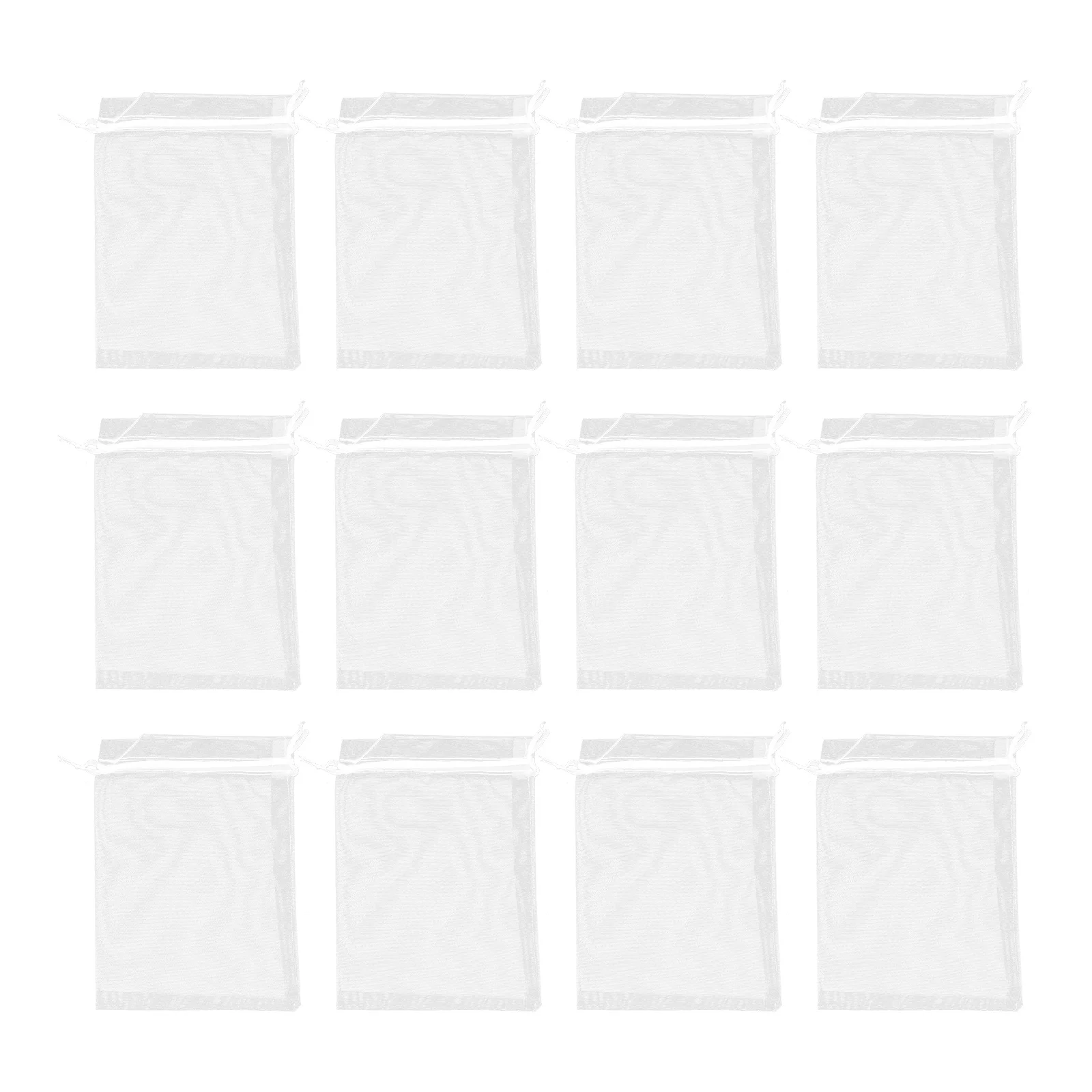 

Drawstringbag Organza Mesh Pouch Candy Jewelry Pouches Gift Wedding Party Favor Sheer Present Small Storage Weeding White Goodie