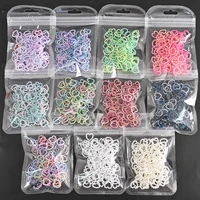 100pcsset hollow heart pearl nail art charms korea jewelry sticker pearls decorations colorful manicure accessories djkd 0414 g