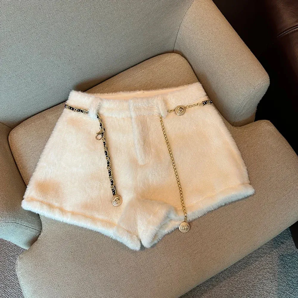 Осень-зима 202 новые знаменитости милый стиль универсальные широкие шорты из