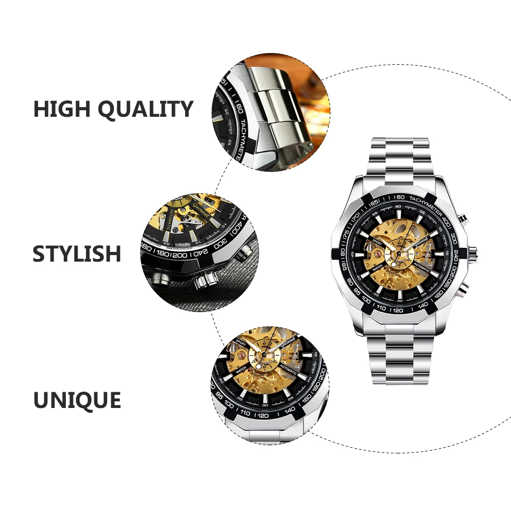 Men's Mechanical Watch Automatic Casual Watches Band Business Stylish Fashion Wrist