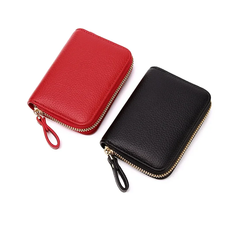 

1pcs Women Zipper Lychee Pattern Fashion Large Capacity Multi Card Slot Coin Purse with Zipper Short Style Purse