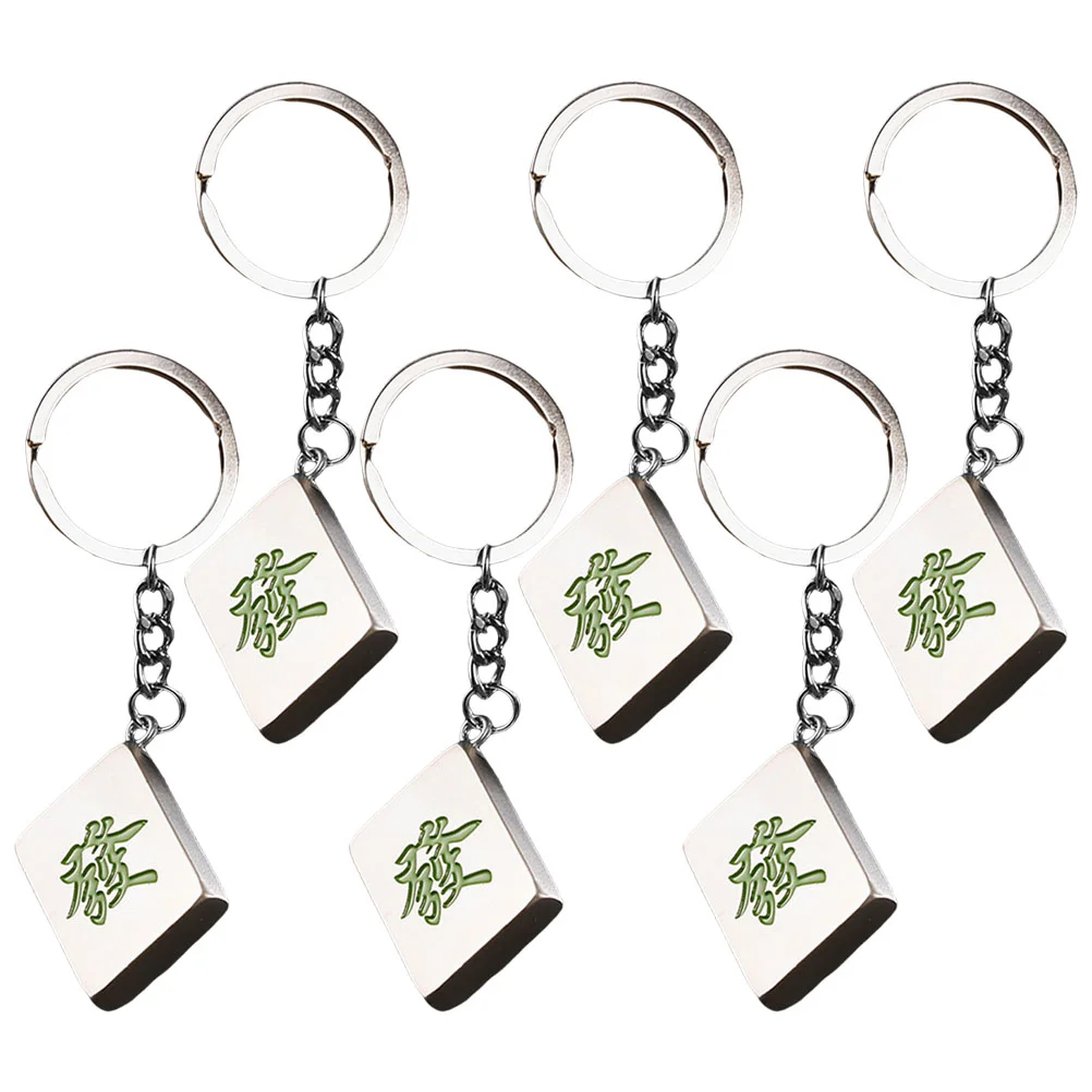 

Keychain Mahjong Key Lucky Chinesechain Charm Fortune Ring Pendant Gift Good Tile Decoration Luck Dice Wealth Keyring Amulet Bag