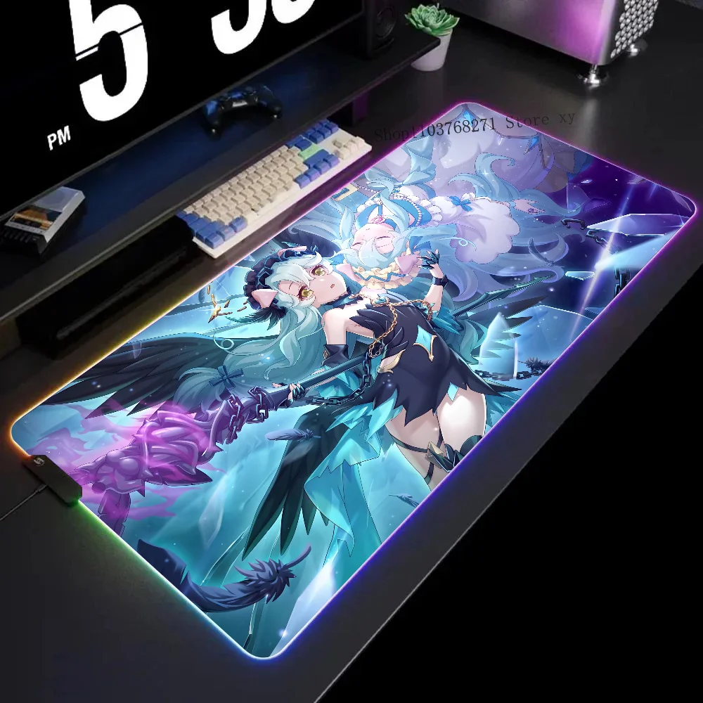 Коврик для мыши Precia PrincessConnect Re Dive XXL RGB игровые коврики HD черные аксессуары