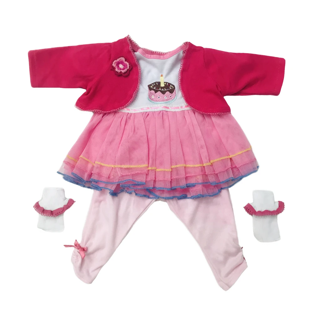 Платье для куклы, подходит для детской куклы, одежда для маленьких девочек, комплект одежды для кукол из высококачественного хлопка
