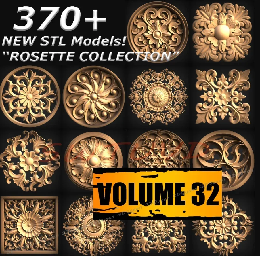 

Коллекция STL-файлов Rosette 370+ для станков с ЧПУ