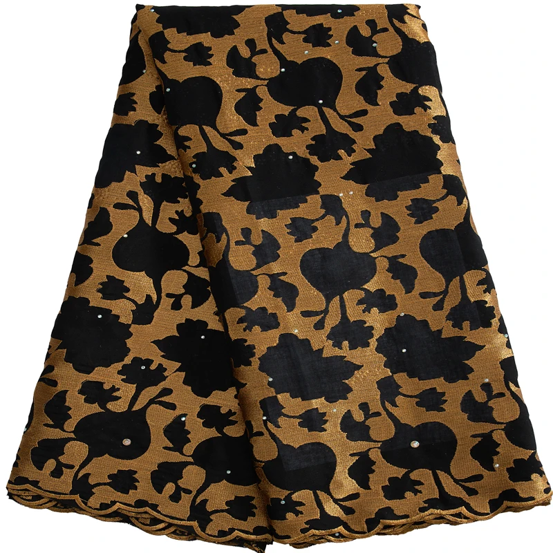 

Africa Swiss Luxury Lace High Quality Fabric With Stone 2023 Nigerian Dry Cotton Lace Fabric 5 Yards for Party Dress F3297