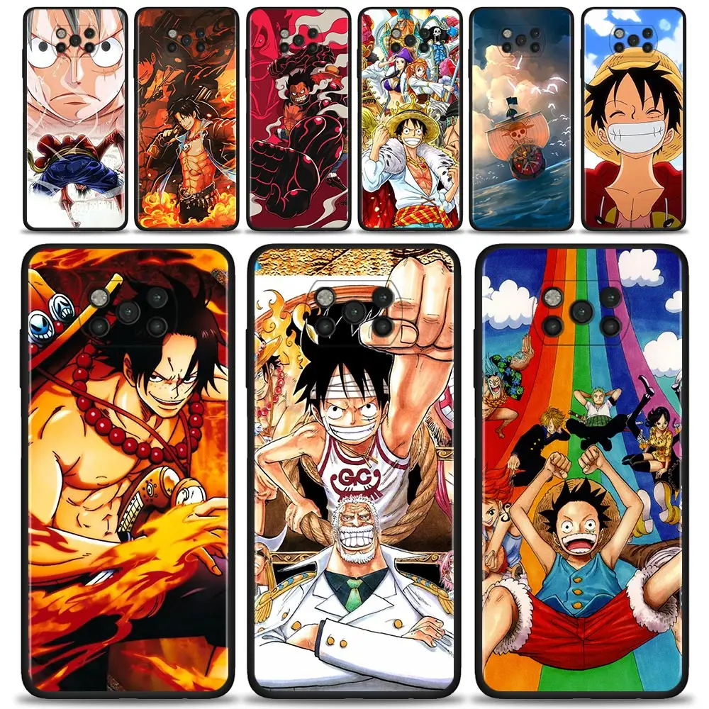 phone case for xiaomi poco x3 nfc m3 m4 pro f3 gt mi 12 10t note 10 11 lite 11tpro 9t cover silicon funda one piece luffy anime free global shipping