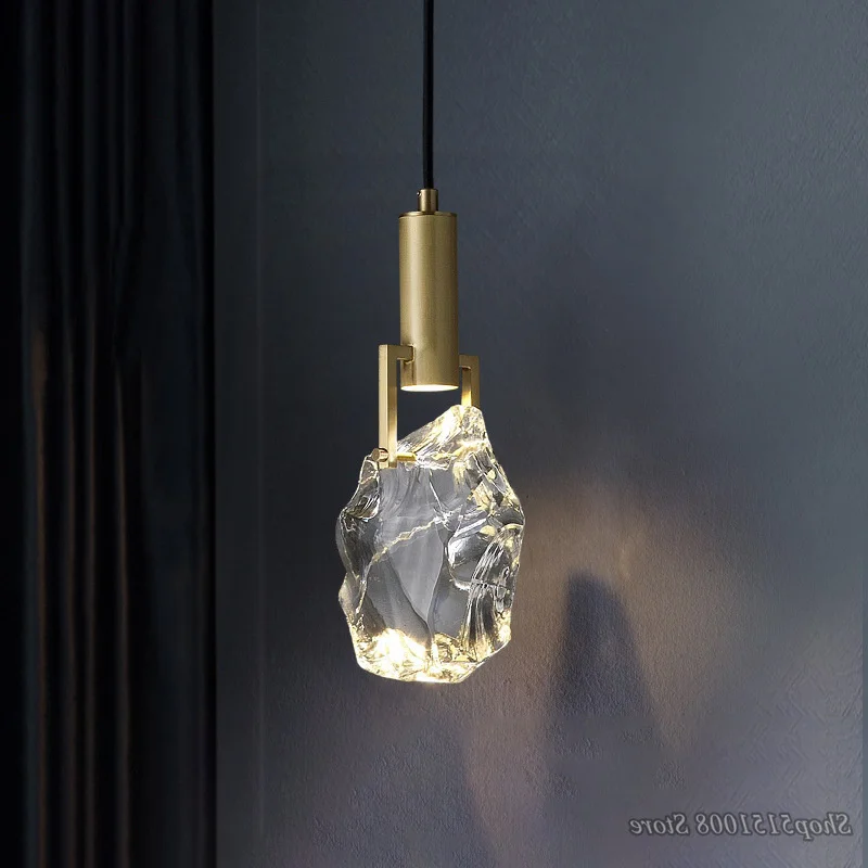 

New Crystal Led Pendant Lights Nordic Luxury Dining Room Bar Kitchen Hanging Bedroom Bedside Lamp Suspension Deco Luminaire