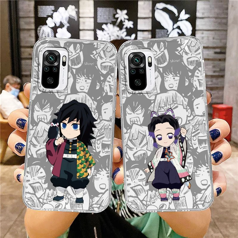 

Demon Slayer Anime Boy Transparent Phone Case For Xiaomi Redmi Note 12 11 11T 10 10S 9 9S 9T 8 8T 7 Pro Speed 4G 5G Cover Shell