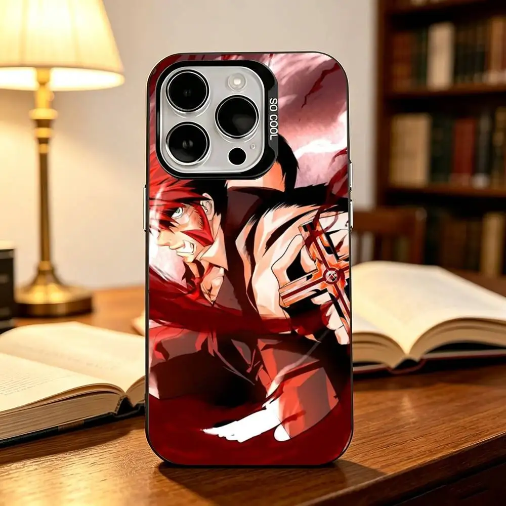 Фото Чехол для телефона Kekkai Sensen K-Klaus V Reinherz для iPhone 17, 16, 15, 14, 13, 12, 11 Plus, Pro Max, XS, цветной, серебристо-черный №2
