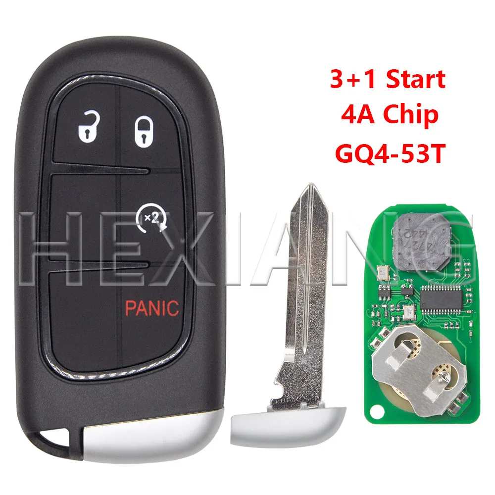 

HE 4A чип 433 МГц автомобильный дистанционный ключ GQ4-54T для Dodge RAM 1500 2500 3500 Jeep Cherokee 2014 2025 2016 2017 2018 2019